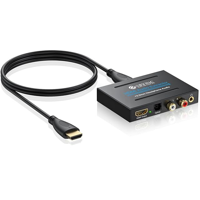 eSynic professional HDMI audio extractor with SPDIF and analogue outputs