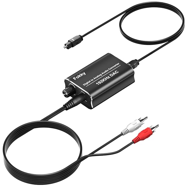 Fokky 192 kHz digital to analogue converter with supplied cables