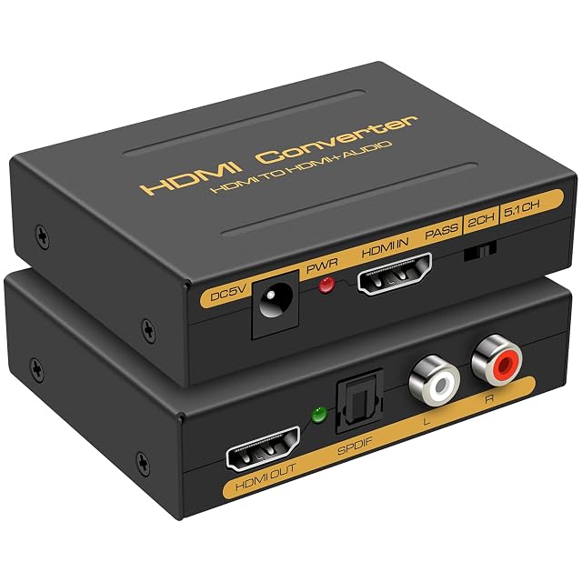 VEDINDUST HDMI audio extractor with optical and RCA outputs