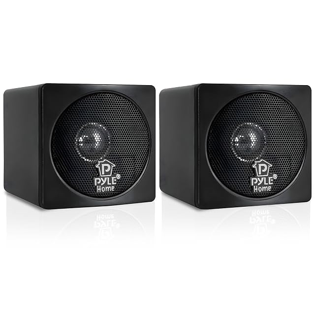 Pyle PCB3BK passive mini cube speakers, pair, in black