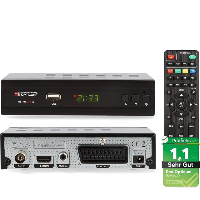 RED OPTICUM Nytrobox X DVB-T2 receiver
