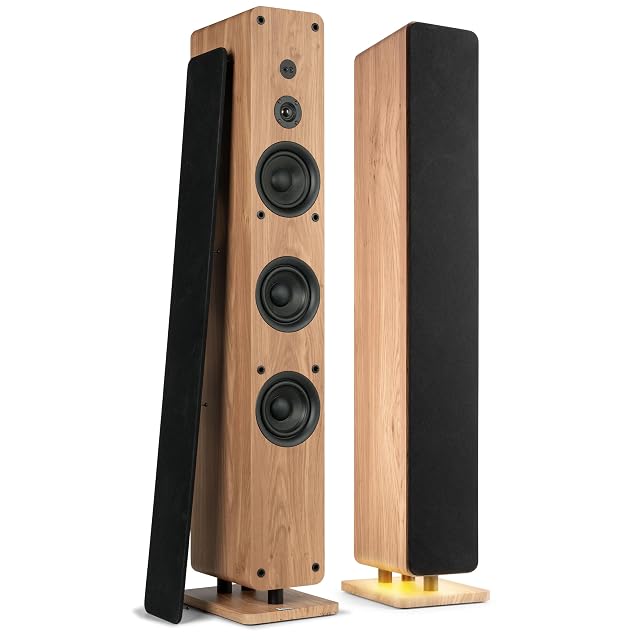 Audizio Arco active floorstanding speakers with DAB radio