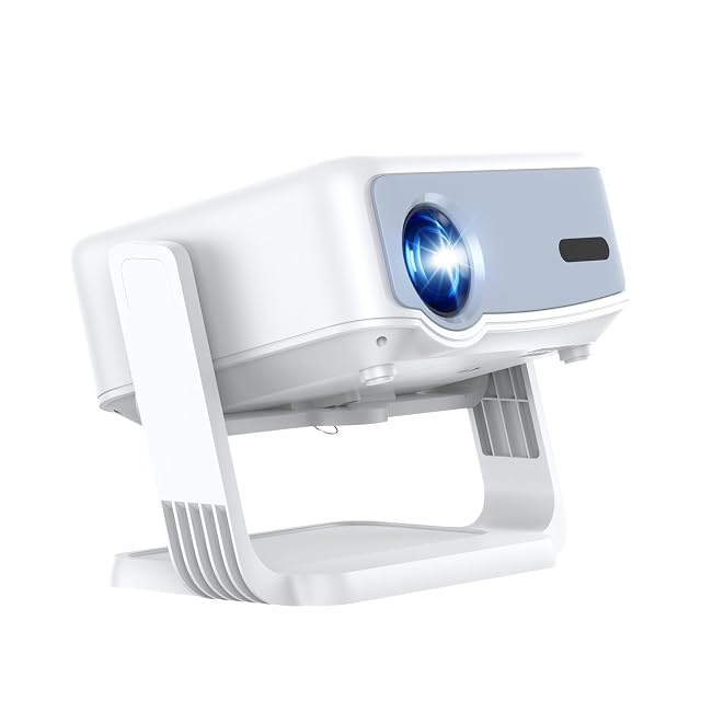 PTVEO Full HD 1080p projector with Android 13 in white