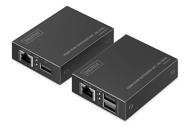 DIGITUS DS-55357 HDMI KVM extender transmitter and receiver