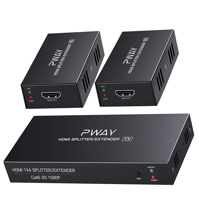 PWAY PW-HTS0102 HDMI splitter extender over network cable