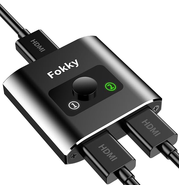 Fokky bidirectional HDMI switch and splitter in aluminium