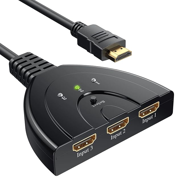 GANA 3-in-1-out HDMI switch, credit-card sized