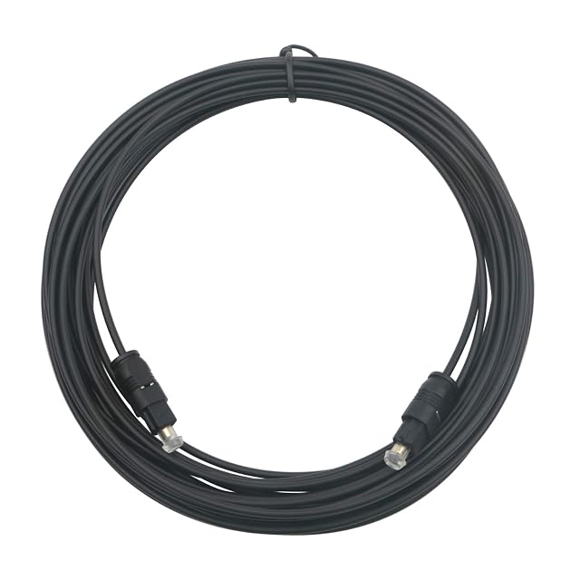Pxyelec 10 metre S/PDIF Toslink optical audio cable in black