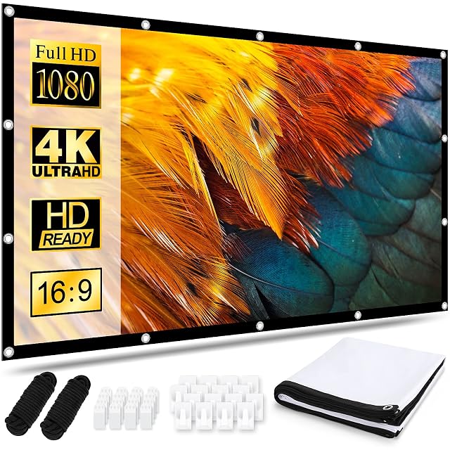 Osoeri 120 inch foldable double sided outdoor projection screen