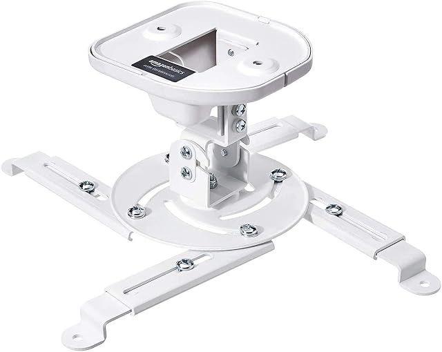 Amazon Basics tilting projector ceiling and wall mount in white