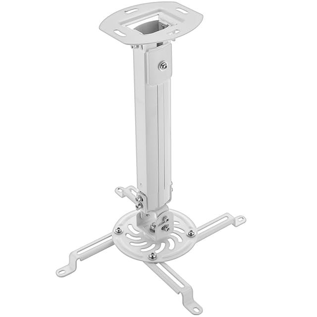 deleyCON MK-W-52 height-adjustable projector ceiling mount in white