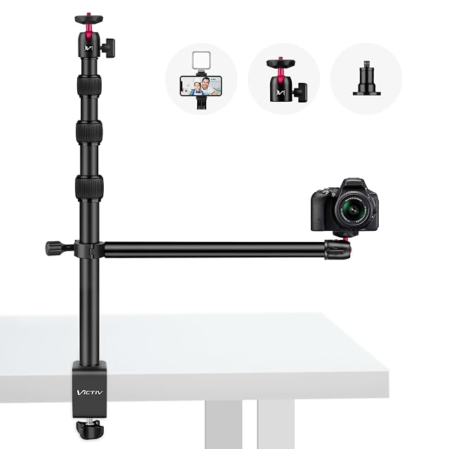 Victiv DH01 desk clamp stand with ball head and extension arm
