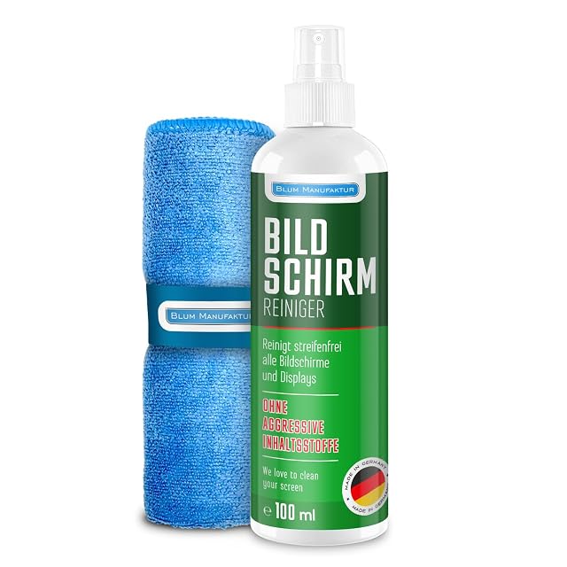 Blum Manufaktur screen cleaner with microfibre cloth