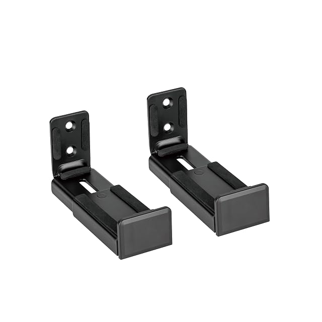 PureMounts universal soundbar wall bracket in black