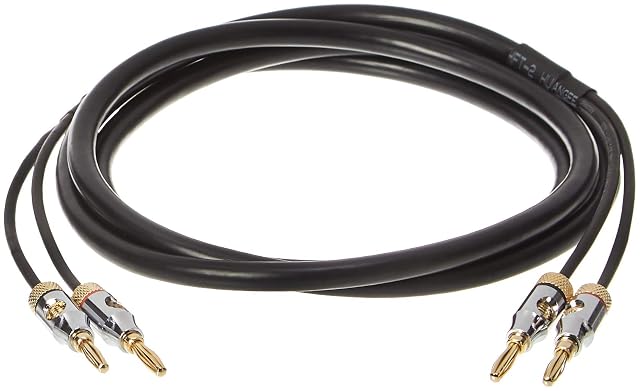 Amazon Basics 16 AWG speaker cable with gold-plated banana tips