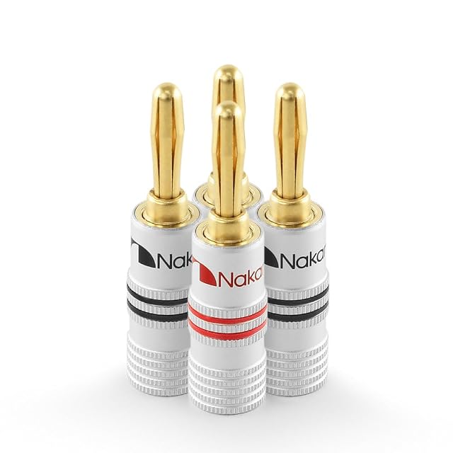Nakamichi Excel Series 24K gold-plated banana plugs