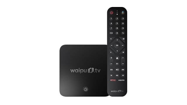 waipu.tv Box 4K streaming device with illuminated remote