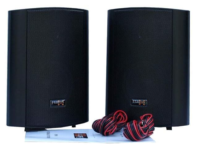 Elektron passive weatherproof wall speakers, pair, in black