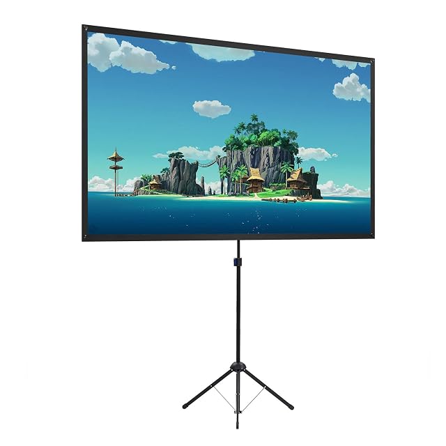 excelimage portable tripod projection screen 100 inch