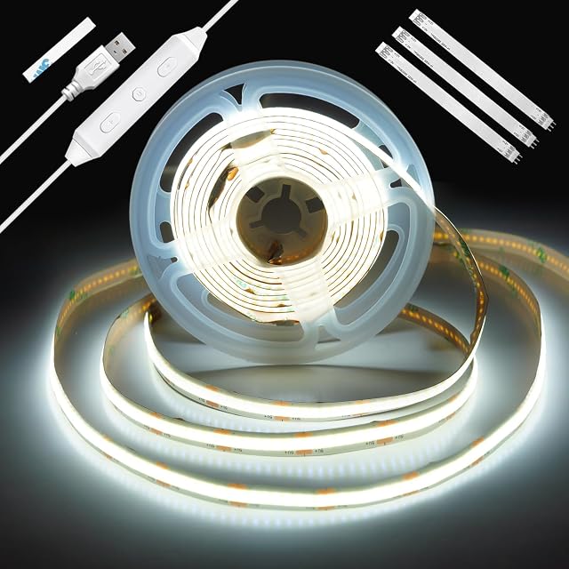 Enteenly COB LED backlight strip with in-line dimmer