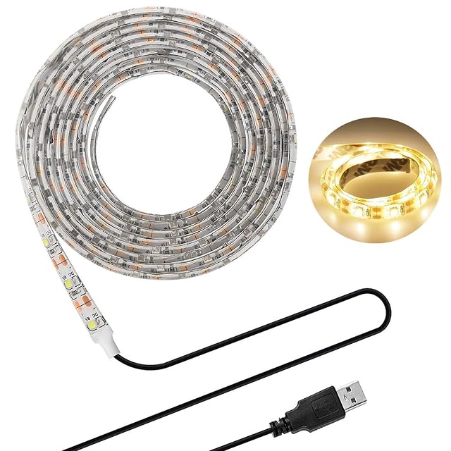HapopFan USB LED backlight strip in warm white