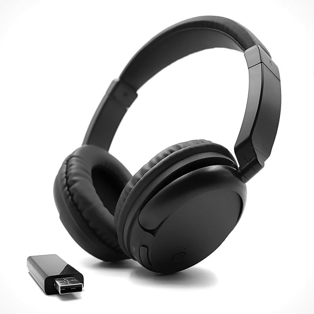 Queemie wireless TV headphones with USB transmitter