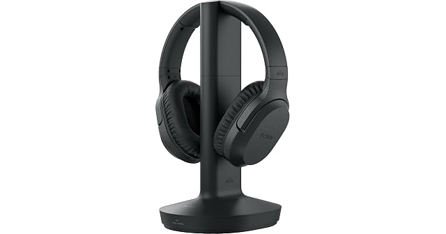 Sony RF400 wireless home theatre headphones with transmitter dock
